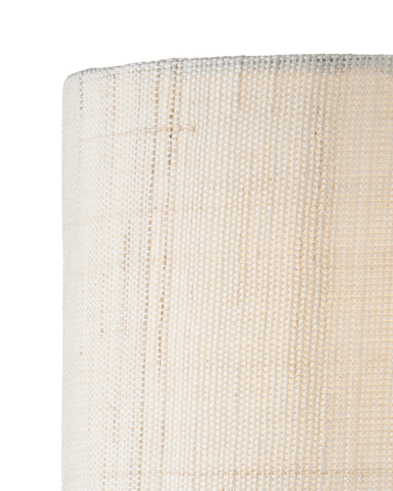 Ivory Fine Grasscloth Drum Chandelier Shade